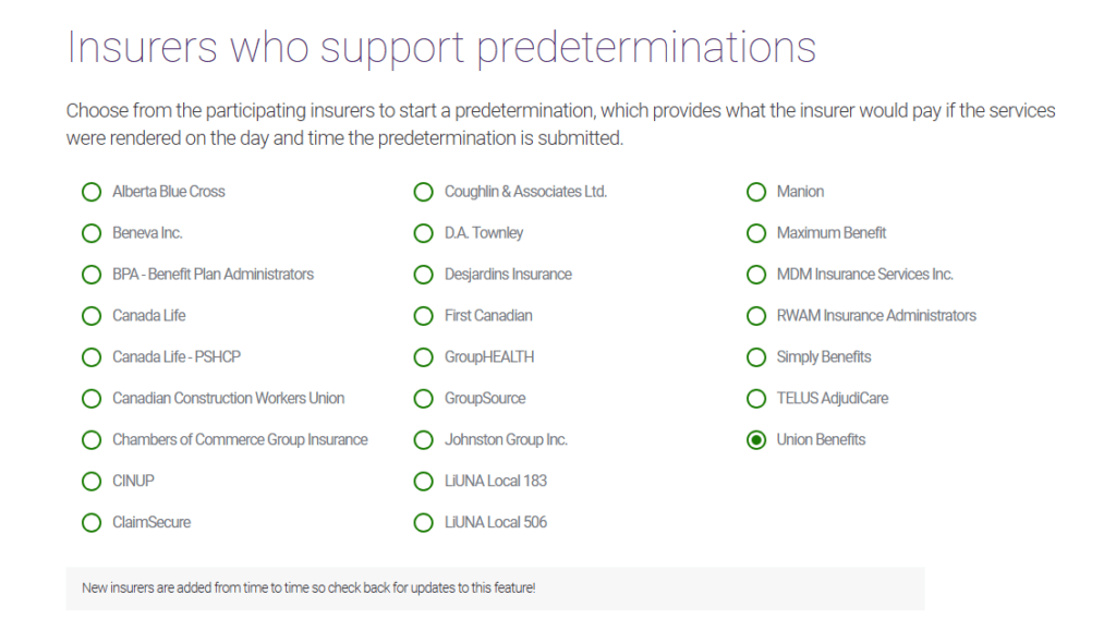 Canadian Insurance Companies Accepting Direct Billing for Counsellors with Telus E-Claims